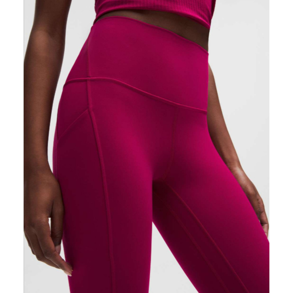 Lululemon Align High Rise Pant with Pockets 25" Pockets Berry Rumble Size 8 - Picture 2 of 8